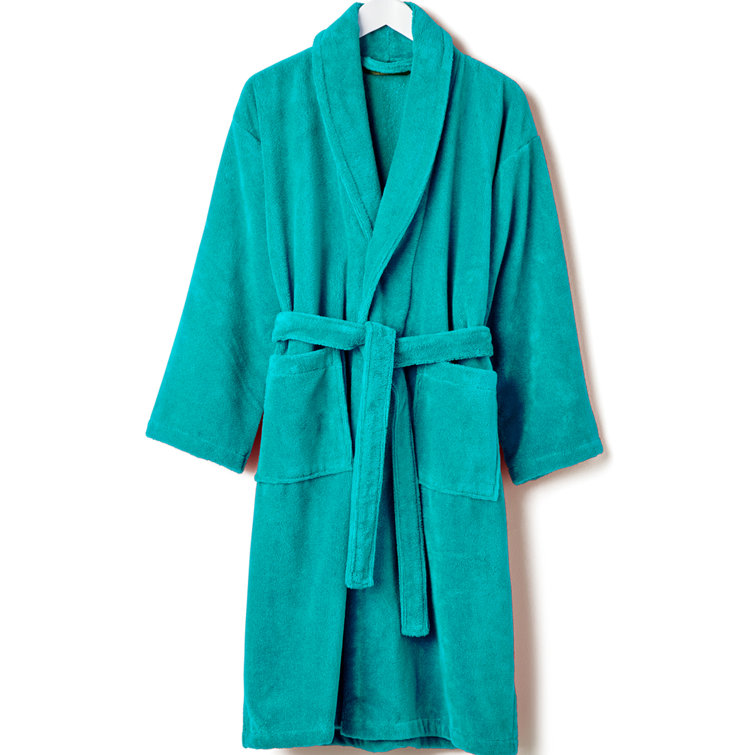 Christy Cotton Blend Velour MidCalf Bathrobe with Pockets Wayfair.co.uk